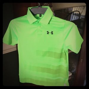 Boys Under Armour Golf Shirt Size YSM